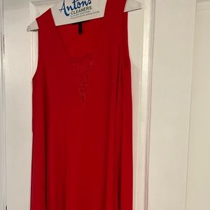 Red BCBG dress